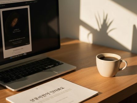 책상 위에 놓인 부동산 등기부등본 서류와 인감도장, 볼펜이 함께 배치된 모습