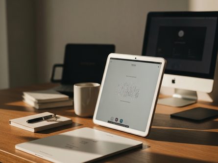 책상 위에 놓인 임대차계약서, 현금과 계산기, 그리고 집 모형