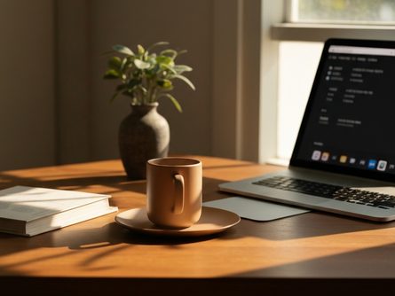 손으로 잡은 임대차계약서와 주택 열쇠, 계산기, 흐릿한 거실 배경