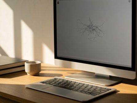 손으로 잡은 계산기와 주택 모형, 은행 통장 클로즈업, 흐릿한 거실 배경